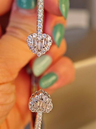 Brazalete plata con circonitas diamante