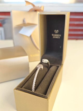 Brazalete plata con circonitas diamante