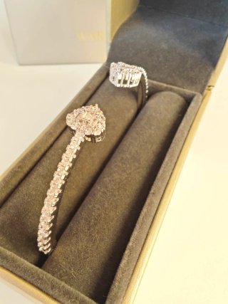Brazalete plata con circonitas diamante