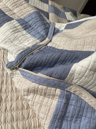 Edredón ajustable 190x90cm azul/beige