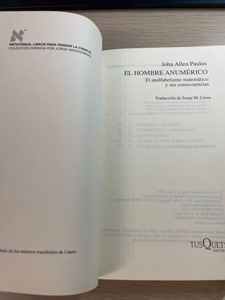 Libro - El hombre anumérico