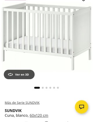 Cuna Ikea con colchón Prenatal..