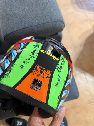 Casco Moto Infantil CGM Lucky Boxer Azul talla YXL