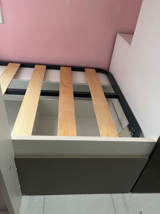 Cama litera puente con armario+ cajones 90x190