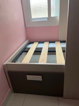 Cama litera puente con armario+ cajones 90x190
