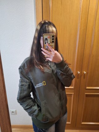 Chaqueta bomber National Geographic verde