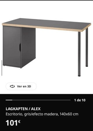 Escritorio Ikea Lagkapten Madera