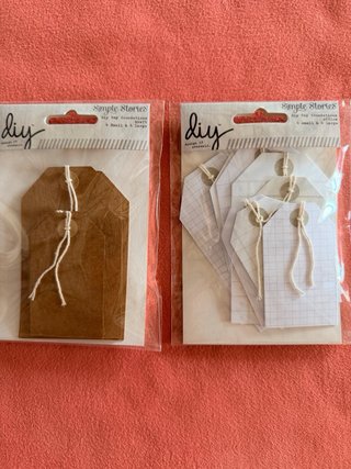 Set de scrapbooking: polvos de embossing y etiquet