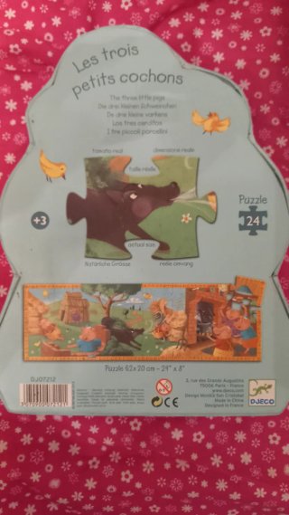 Puzzle Los 3 Cerditos Djeco 24 piezas