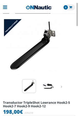Sonda Lowrance Hook reveal 5ss con transductor
