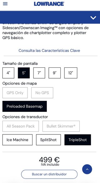 Sonda Lowrance Hook reveal 5ss con transductor