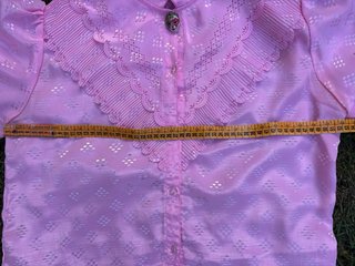 Camicetta vintage rosa con fantasia