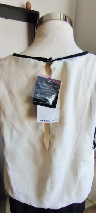 Vestido Fiesta Suiteblanco Negro/Blanco Talla L