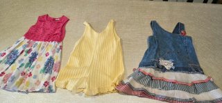 Lote de 2 vestidos y 1 mono niña talla 2 años