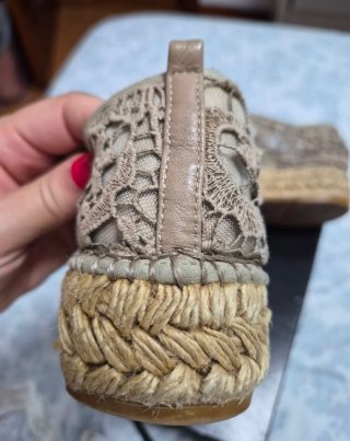 Alpargatas Gaimo de Encaje beige