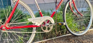 Bicicleta de carretera roja talla 54 cm.