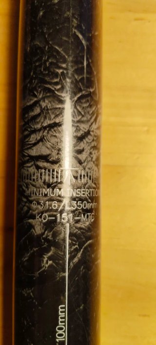 Tija Vision Metron Carbono 31.6mm alta gama.