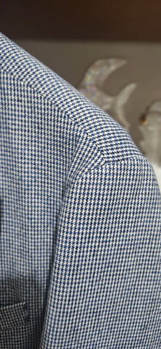 Giacca vintage uomo blu/grigio