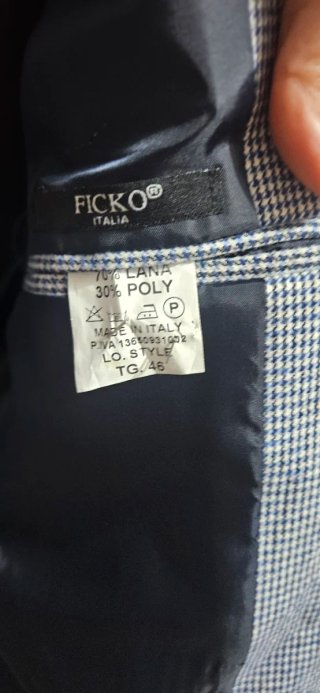 Giacca vintage uomo blu/grigio