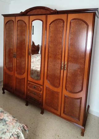 Conjunto dormitorio matrimonio madera
