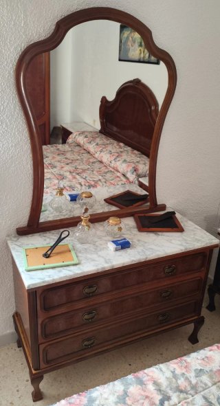 Conjunto dormitorio matrimonio madera