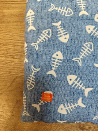 Funda libro/tablet con peces azul