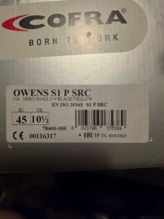 Zapatos de seguridad Cofra Owens S1 Running