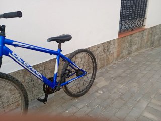 Bicicleta de montaña azul