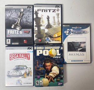 Lote 5 Juegos PC: Fritz 6, Fritz 5, Sega Rally, Po