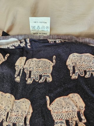 Pantalon ancho bohemio yoga elefantes tallaÚnica