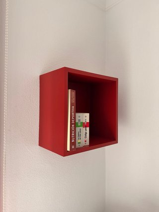 Estantería Roja Cubo Decorativa
