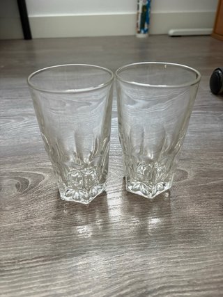 Juego vasos y cubitera cristal