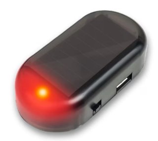 Simulador Alarma Coche Solar LED Rojo