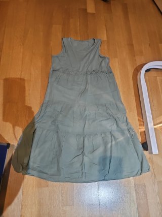 Vestido verde oliva largo