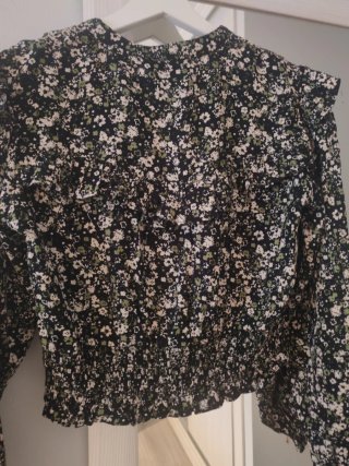 Blusa corta floral Mango Teen XS