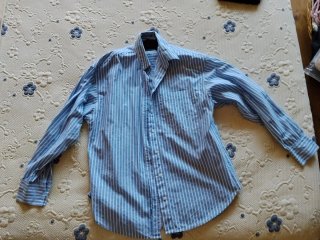 Camisa Stradivarius Rayas Azul Talla XS