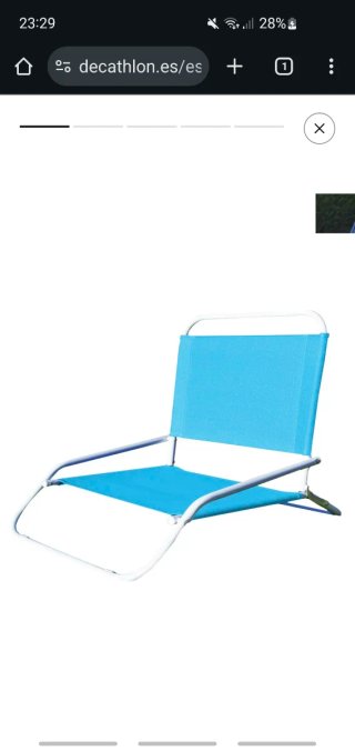 2 Sillas Playa Plegables Azul