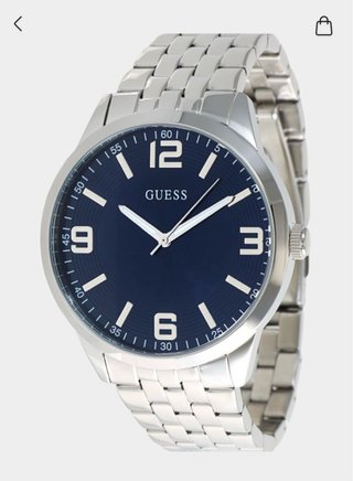 Reloj Guess Plateado Esfera Azul
