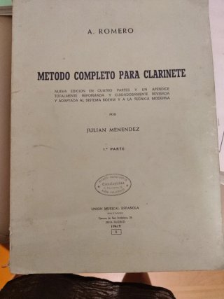 Método Completo para Clarinete - J. Menéndez