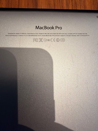 Macbook Pro 15 2013 PIEZAS