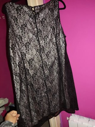 Vestido NEW SIZES negro y blanco