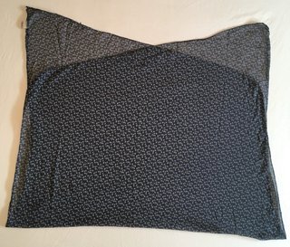 Sciarpa/foulard blu con stampa floreale