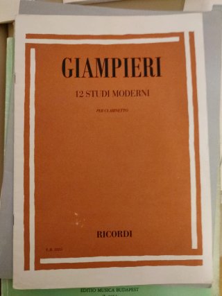 Partitura Giampieri 12 Studi Moderni Clarinetto