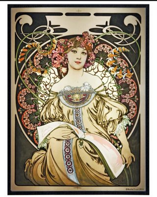 Lámina Reverie de Mucha Alphonse