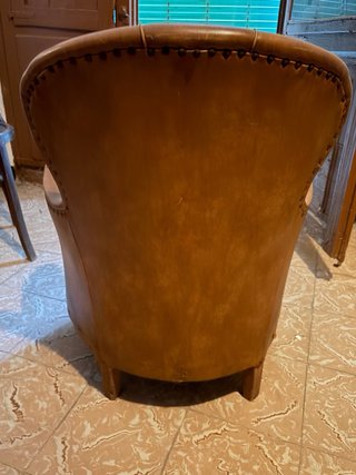 Butaca Vintage Marrón Piel