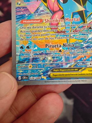 Carta Pokémon Mega-Greninja EX 116/086
