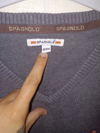 Jersey SPAGNOLO Manga Larga Gris Talla L