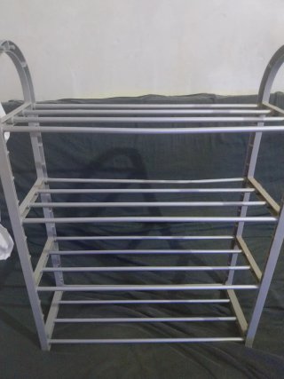 Zapatero plástico gris 4 niveles