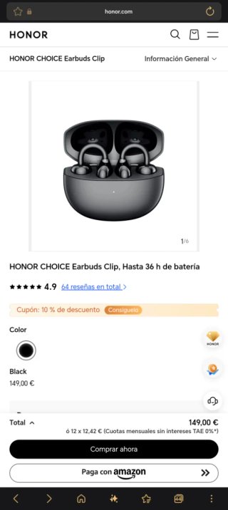 Honor Choice Earbuds Clip Nuevos