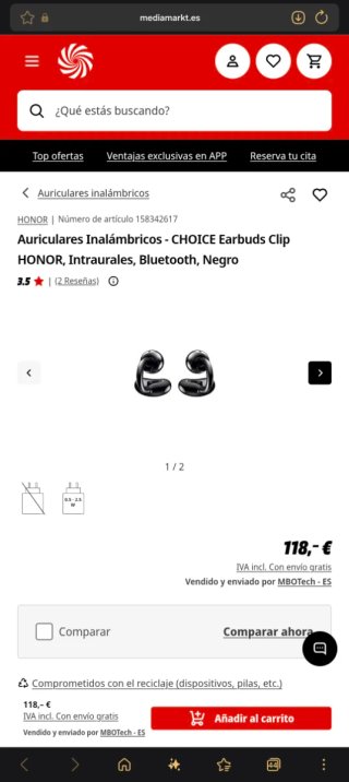 Honor Choice Earbuds Clip Nuevos